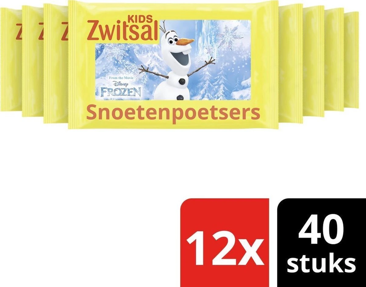 Zwitsal Kids Snoetenpoetsers - 12 X 40 Stuks - Voordeelverpakking 3 Zwitsal Kids Snoetenpoetsers - 12 X 40 Stuks - Voordeelverpakking