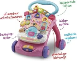 VTech 2 In 1 Baby Walker - Educatief Babyspeelgoed - Roze - 9 Tot 36 Maanden -Babyproducten Korting 1200x946 1
