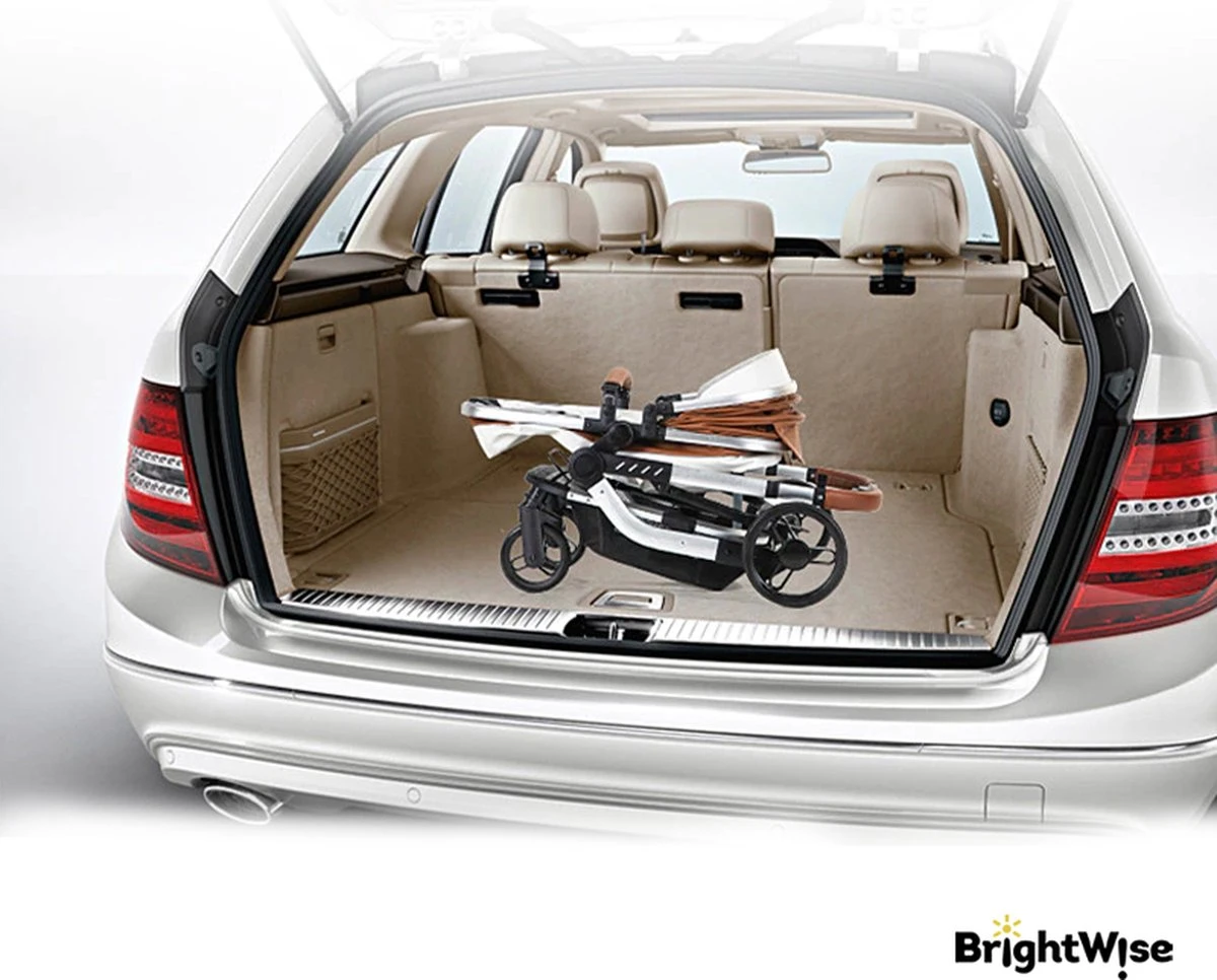 Merkloos BrightWise® Luxe Kinderwagen 3 In 1 Voldoet Aan Alle Europese Veiligheidscertificaten - Wandelwagen - Kinderwagen 3-in-1 Incl Autostoel - Kinderwagen Maxi Cosi – Buggy 3 In 1 - Newborn - Leer - Bruin 6 Merkloos BrightWise® Luxe Kinderwagen 3 In 1 Voldoet Aan Alle Europese Veiligheidscertificaten - Wandelwagen - Kinderwagen 3-in-1 Incl Autostoel - Kinderwagen Maxi Cosi – Buggy 3 In 1 - Newborn - Leer - Bruin - Afbeelding 4
