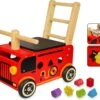 Houten Loopwagen Brandweer Met Blokken - I'm Toy 2 Houten Loopwagen Brandweer Met Blokken - I'm Toy -Babyproducten Korting 1200x984 1