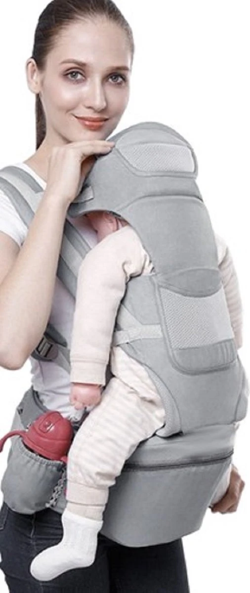 Ergonomische Draagzak Baby 15 In 1 - Draagdoek Tot 25 Kg - Baby Drager - Baby Carrier - Multifunctioneel - Grijs 7 Ergonomische Draagzak Baby 15 In 1 - Draagdoek Tot 25 Kg - Baby Drager - Baby Carrier - Multifunctioneel - Grijs - Afbeelding 5