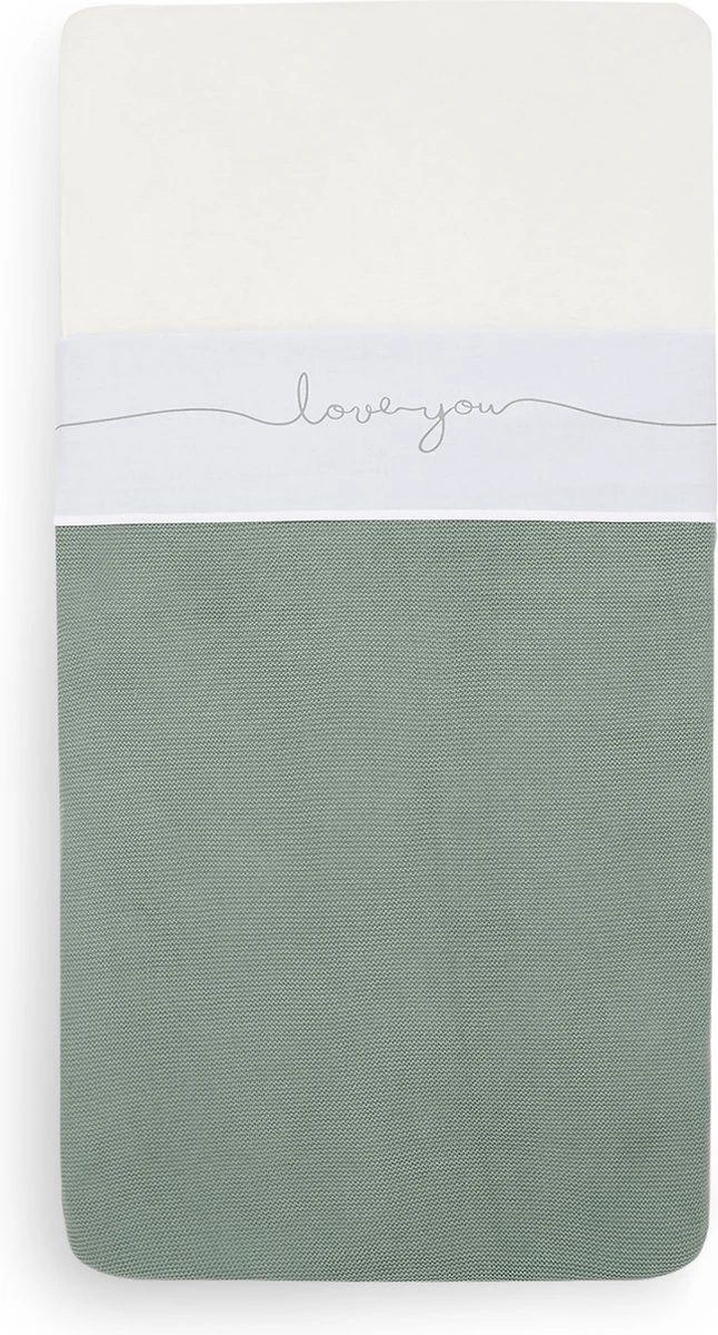 Jollein Baby Laken Wieg 75x100cm Love You - Grey 11 Jollein Baby Laken Wieg 75x100cm Love You - Grey - Afbeelding 9