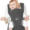Deryan Pack Luxe Ergonomische Draagzak Babydrager + Opbergvakjes Grijs -Babyproducten Korting 673x1200