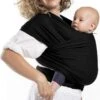 Baby Draagdoek - Babywrap - Baby Carrier - Babydrager - Buikdrager Baby – Baby Draagzak - Baby Sling | Luminatic® | Ergonomisch | Met Tasje | Zwart