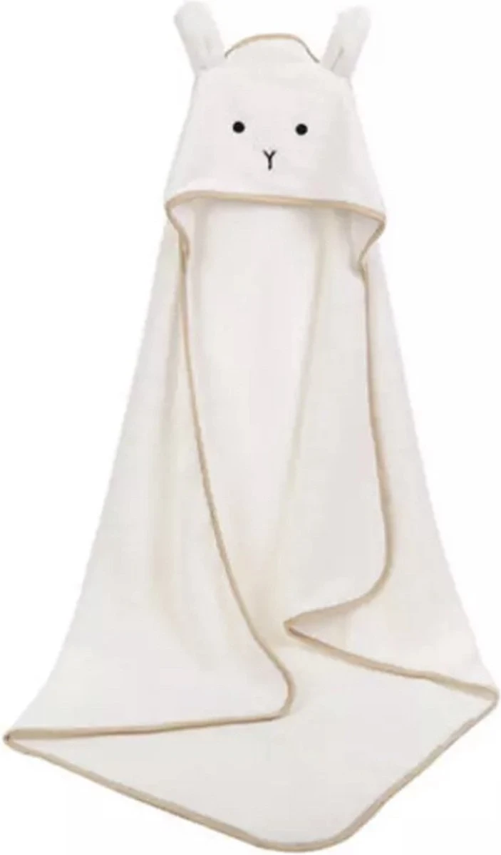 IL BAMBINI - Zachte Baby Badponcho - Fleece Handdoek - Omslagdoek - Badcape - 90x90 Cm - Wit 3 IL BAMBINI - Zachte Baby Badponcho - Fleece Handdoek - Omslagdoek - Badcape - 90x90 Cm - Wit