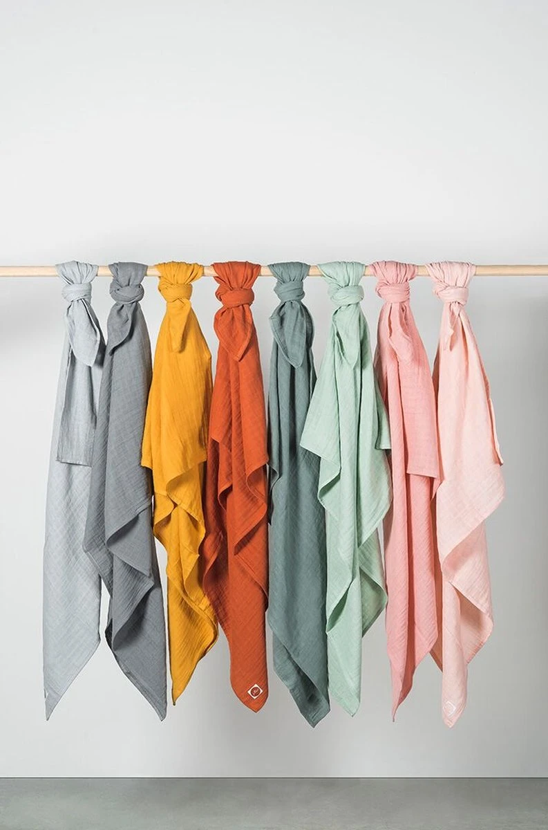 Jollein Hydrofiele Doek Large 115x115cm Bamboe Katoen - Pale Pink - 2 Stuks 11 Jollein Hydrofiele Doek Large 115x115cm Bamboe Katoen - Pale Pink - 2 Stuks - Afbeelding 9