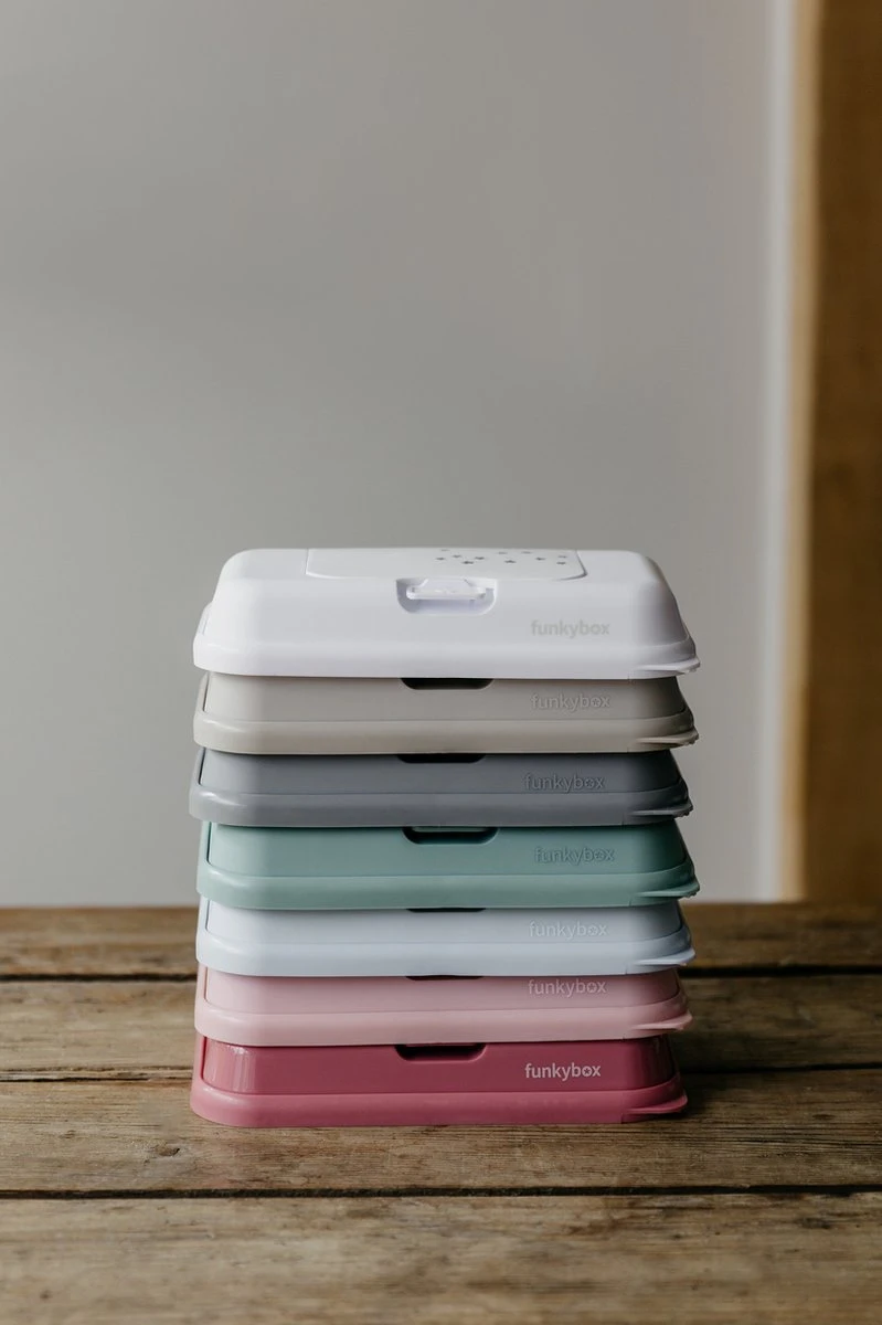 Funkybox - Billendoekjes Doosje - To Go - Grey - Little Stars 8 Funkybox - Billendoekjes Doosje - To Go - Grey - Little Stars - Afbeelding 6