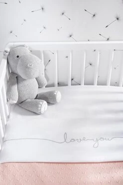 Jollein Baby Laken Ledikant 120x150cm Love You - Grey -Babyproducten Korting 800x1200 319