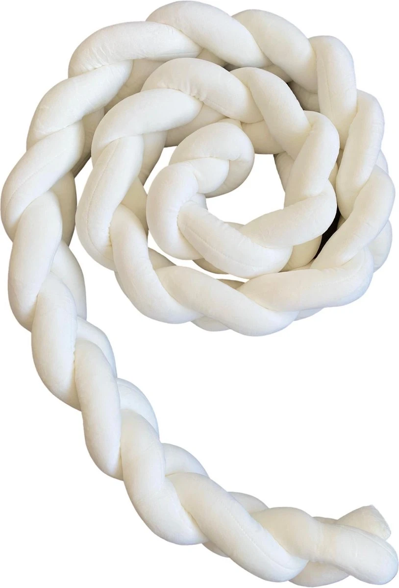 IL BAMBINI Gevlochten Baby Bed Bumper Treccia - Bedomrander - Box Omrander - Hoofdbeschermer - Boxrand - Bedbumper - Stootrand - Boxomrander - (3 Meter) Wit 3 IL BAMBINI Gevlochten Baby Bed Bumper Treccia - Bedomrander - Box Omrander - Hoofdbeschermer - Boxrand - Bedbumper - Stootrand - Boxomrander - (3 Meter) Wit