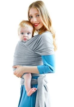 Ergonomische Rekbare Baby Draagdoek Van Katoen Om Te Knopen -Licht Grijs - Babywrap - Draagdoeken - Babydrager - Buikdrager – Rugdrager – Heupdrager - Baby Sling – Baby Carrier – Draagzak - Baby Wrap Sling - Draagdoek – Handleiding - Gratis Slabbetje -Babyproducten Korting 834x1200 2