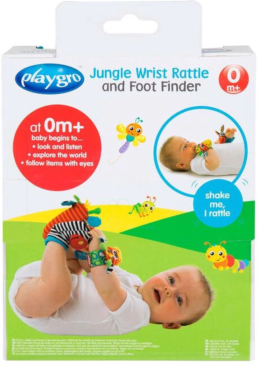 Playgro Pols- En Voetrammelaarset Zebra & Giraf - Set Van 4 Stuks, 2 Polsbandjes En 2 Rammelsokjes 12 Playgro Pols- En Voetrammelaarset Zebra & Giraf - Set Van 4 Stuks, 2 Polsbandjes En 2 Rammelsokjes - Afbeelding 10