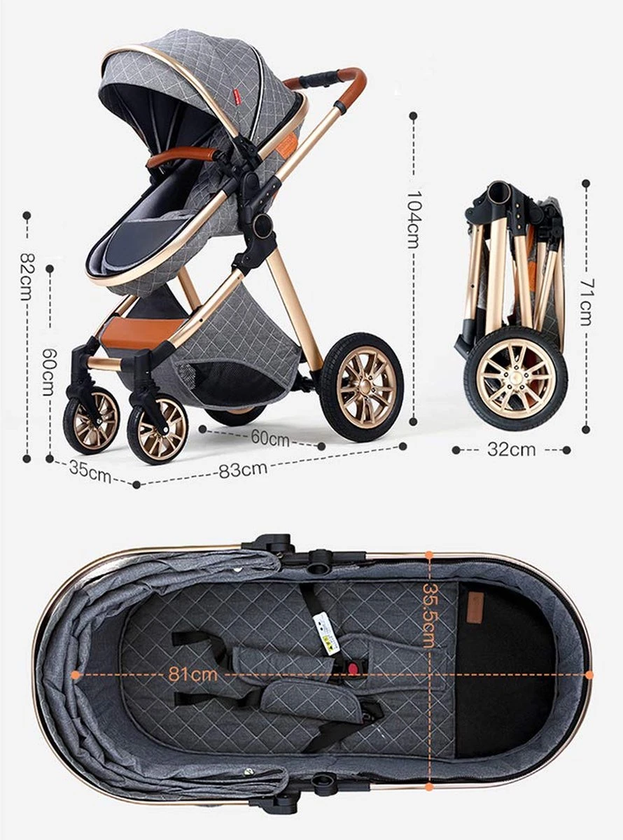 Merkloos Kinderwagen | 3 In 1 Kinderwagen | Luxe Baby Buggy 3 In 1 | Baby Wagen | Kinderwagen Met Autostoel En Wieg | Hoge Kwaliteit | Grijs | Buggy | Kinderwagen 3 In 1 | 5 Merkloos Kinderwagen | 3 In 1 Kinderwagen | Luxe Baby Buggy 3 In 1 | Baby Wagen | Kinderwagen Met Autostoel En Wieg | Hoge Kwaliteit | Grijs | Buggy | Kinderwagen 3 In 1 | - Afbeelding 3