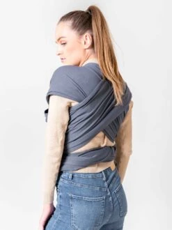 ByKay - Draagdoek - Rekbaar - DonkerGrijs - Antraciet - Maat L - Organic Katoen - Stretchy Wrap Deluxe - 3 Jaar - Buik - Heup -Babyproducten Korting 899x1200 6