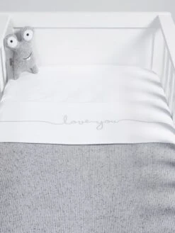 Jollein Baby Laken Ledikant 120x150cm Love You - Grey -Babyproducten Korting 900x1200 40