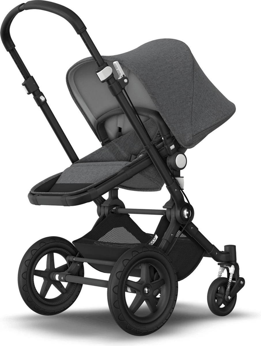 Bugaboo Cameleon 3 Plus Kinderwagen Met Stoel En Wieg - Zwart / Gemȇleerd Grijs 7 Bugaboo Cameleon 3 Plus Kinderwagen Met Stoel En Wieg - Zwart / Gemȇleerd Grijs - Afbeelding 5