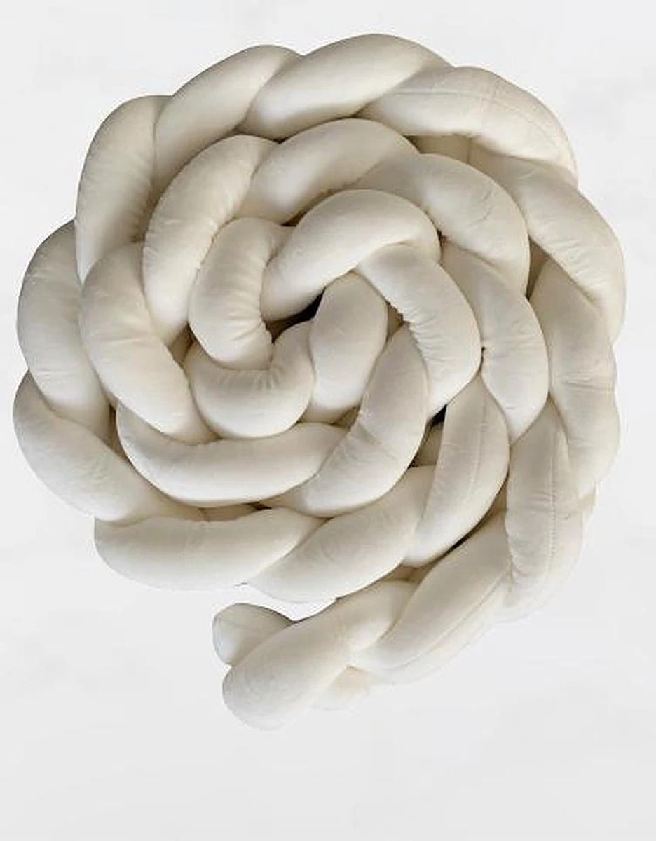 IL BAMBINI Gevlochten Baby Bed Bumper Treccia - Bedomrander - Box Omrander - Hoofdbeschermer - Boxrand - Bedbumper - Stootrand - Boxomrander - (3 Meter) Wit 8 IL BAMBINI Gevlochten Baby Bed Bumper Treccia - Bedomrander - Box Omrander - Hoofdbeschermer - Boxrand - Bedbumper - Stootrand - Boxomrander - (3 Meter) Wit - Afbeelding 6