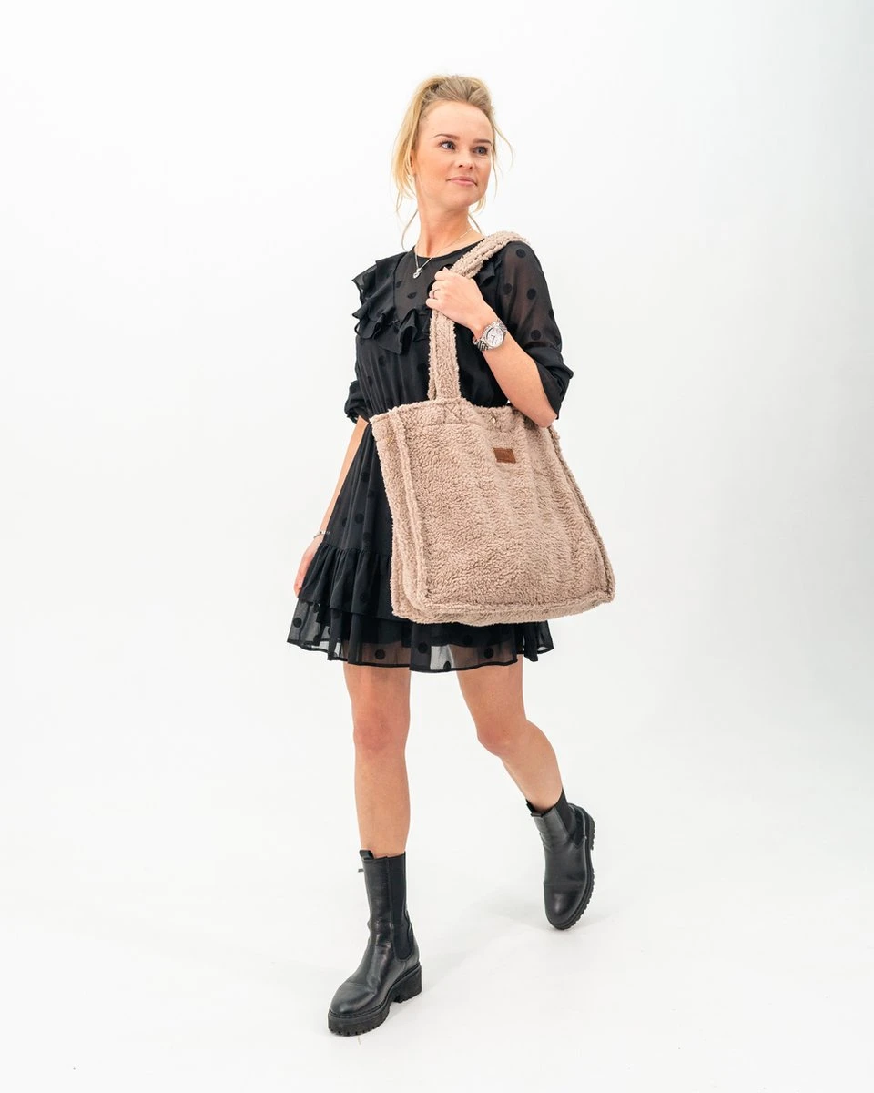 ByKay - Mom Bag - Draagzak - Teddy - Taupe - Organic 4 ByKay - Mom Bag - Draagzak - Teddy - Taupe - Organic - Afbeelding 2