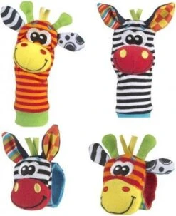 Playgro Pols- En Voetrammelaarset Zebra & Giraf - Set Van 4 Stuks, 2 Polsbandjes En 2 Rammelsokjes 23 Playgro Pols- En Voetrammelaarset Zebra & Giraf - Set Van 4 Stuks, 2 Polsbandjes En 2 Rammelsokjes -Babyproducten Korting 977x1200 3