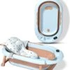 Babybadje 3 In 1 Opvouwbaar - Inclusief Badkussen - Thermometer Ingebouwd - Model 2023 - Roze -Babyproducten Korting 986x1200 3